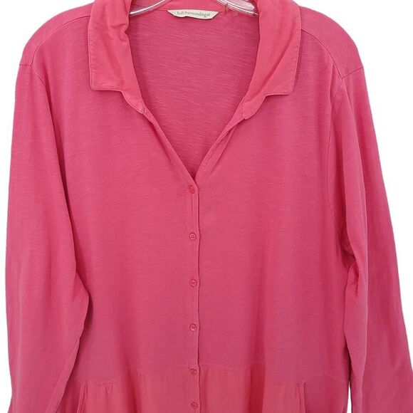 Soft Surroundings Pink Button Down Dress Tunic - Picture 3 of 9